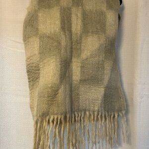 Madewell Cream Fringe Scarf